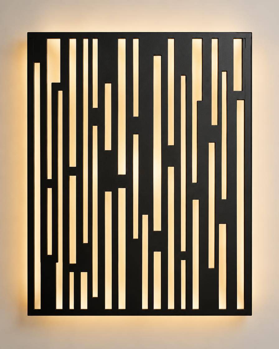 Painel com frestas verticais (imagem ilustrativa)