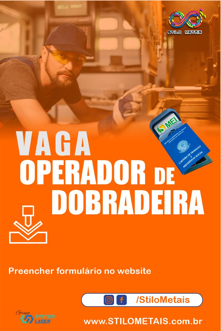 vaga de operador de dobradeira